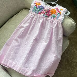 EUC girl’s gingham embroidered dress
